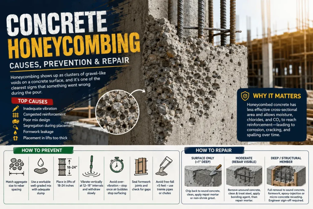 Concrete honeycombing