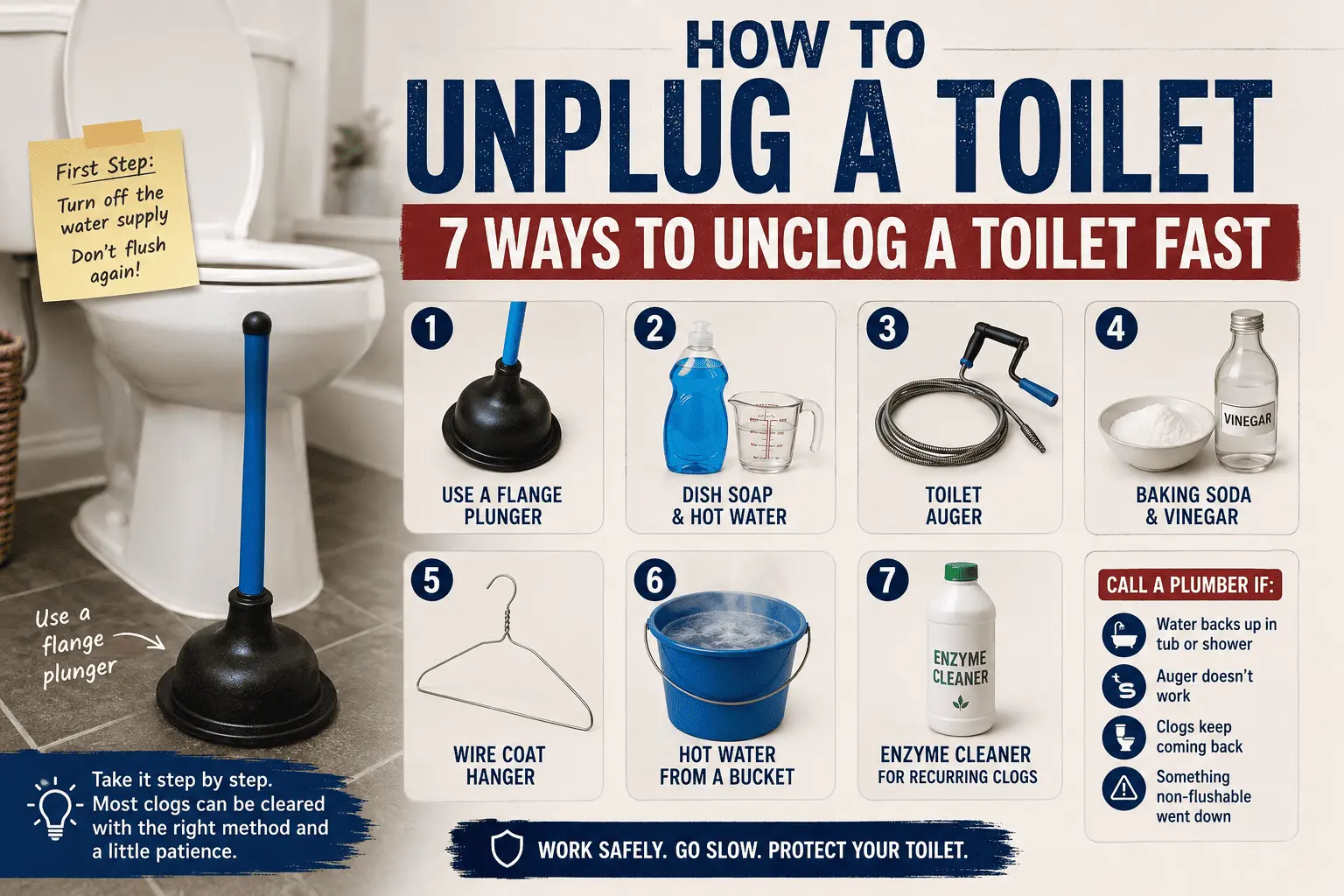 How to Unplug a Toilet: 7 Ways to Unclog a Toilet Fast