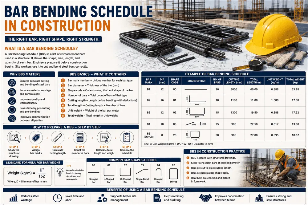 Bar Bending Schedule (BBS) Basics: Bar Bending Schedule in Excel