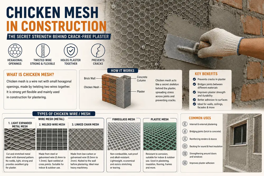 Chicken Mesh in Construction: Uses, Purpose and Types