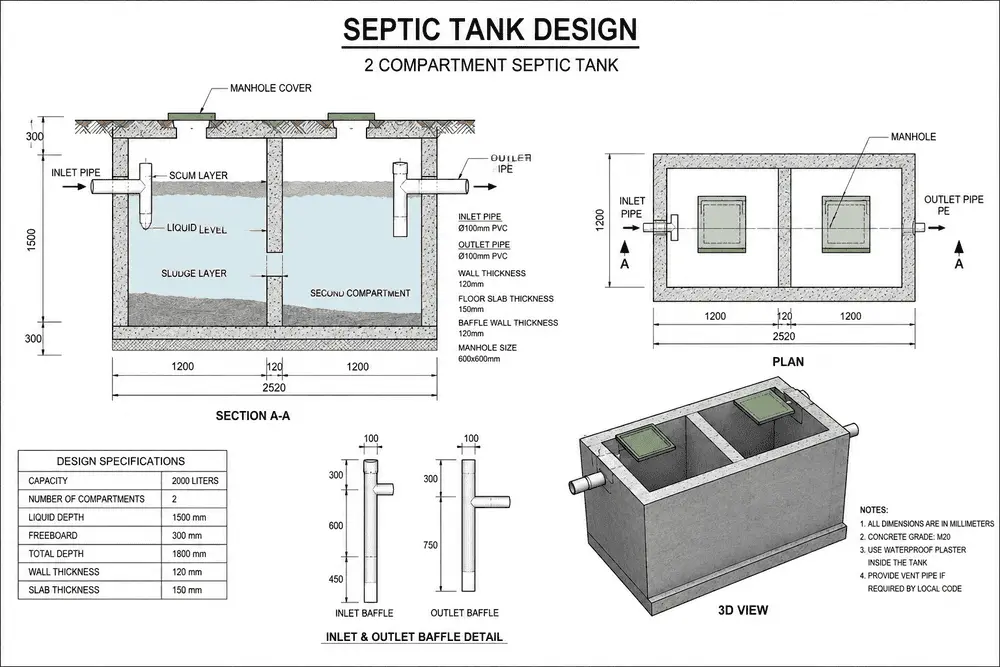 septic tank design