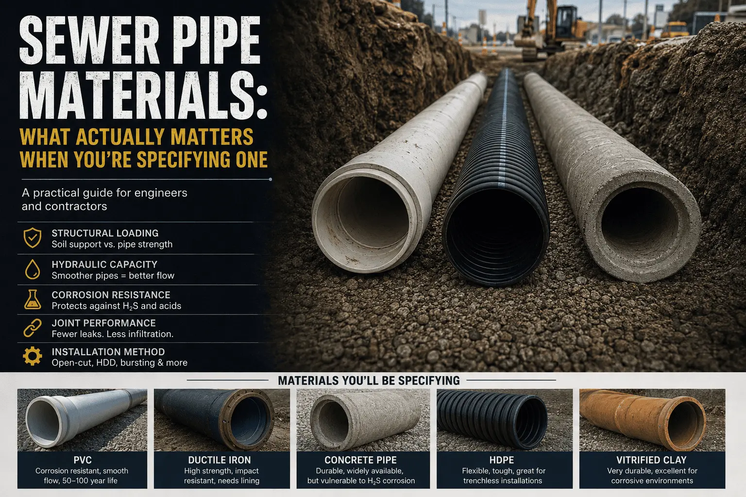 Choosing the Right Sewer Pipe: Engineering Breakdown
