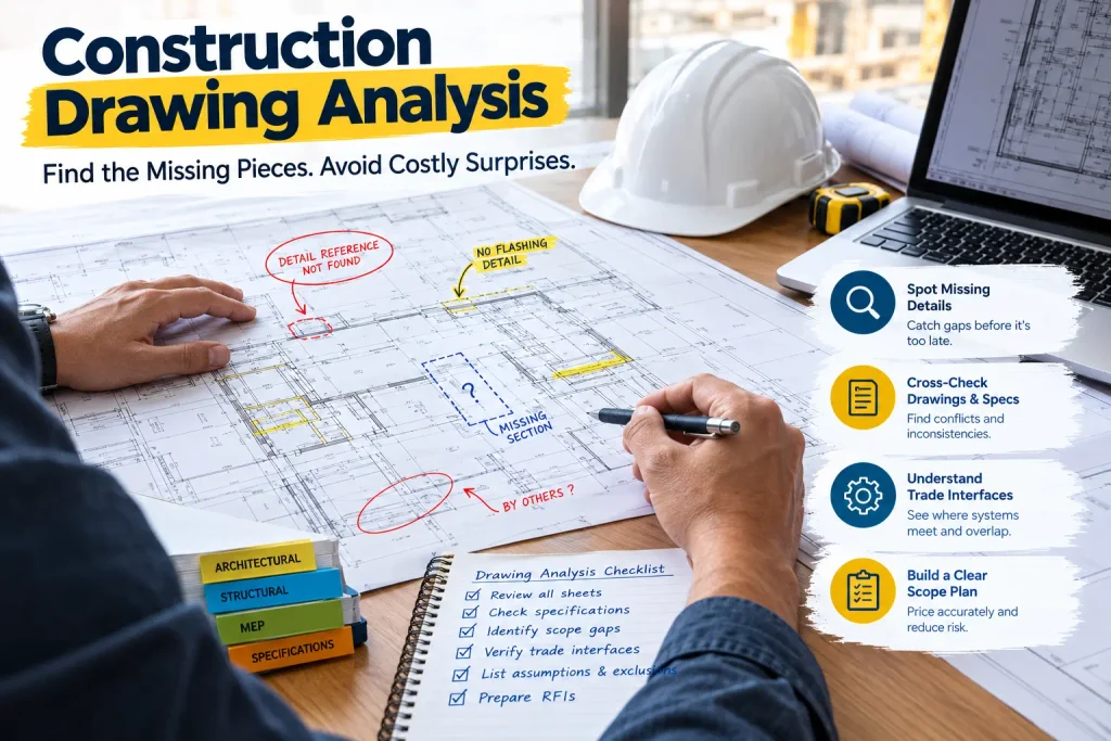 construction drawing gap analysis