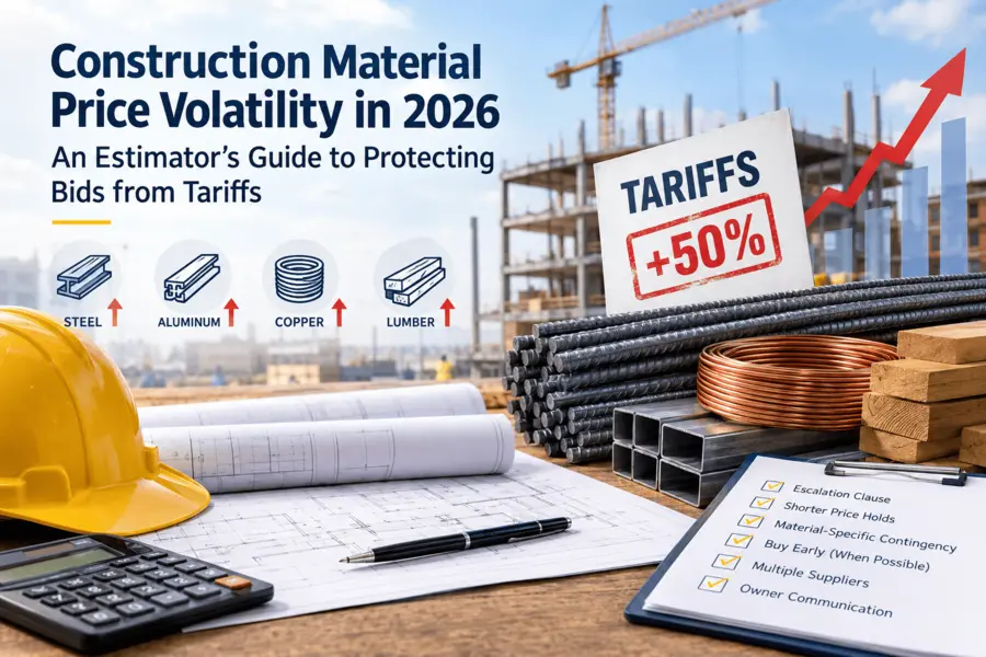 Construction Material Price Volatility in 2026: An Estimator’s Guide to Protecting Bids from Tariffs