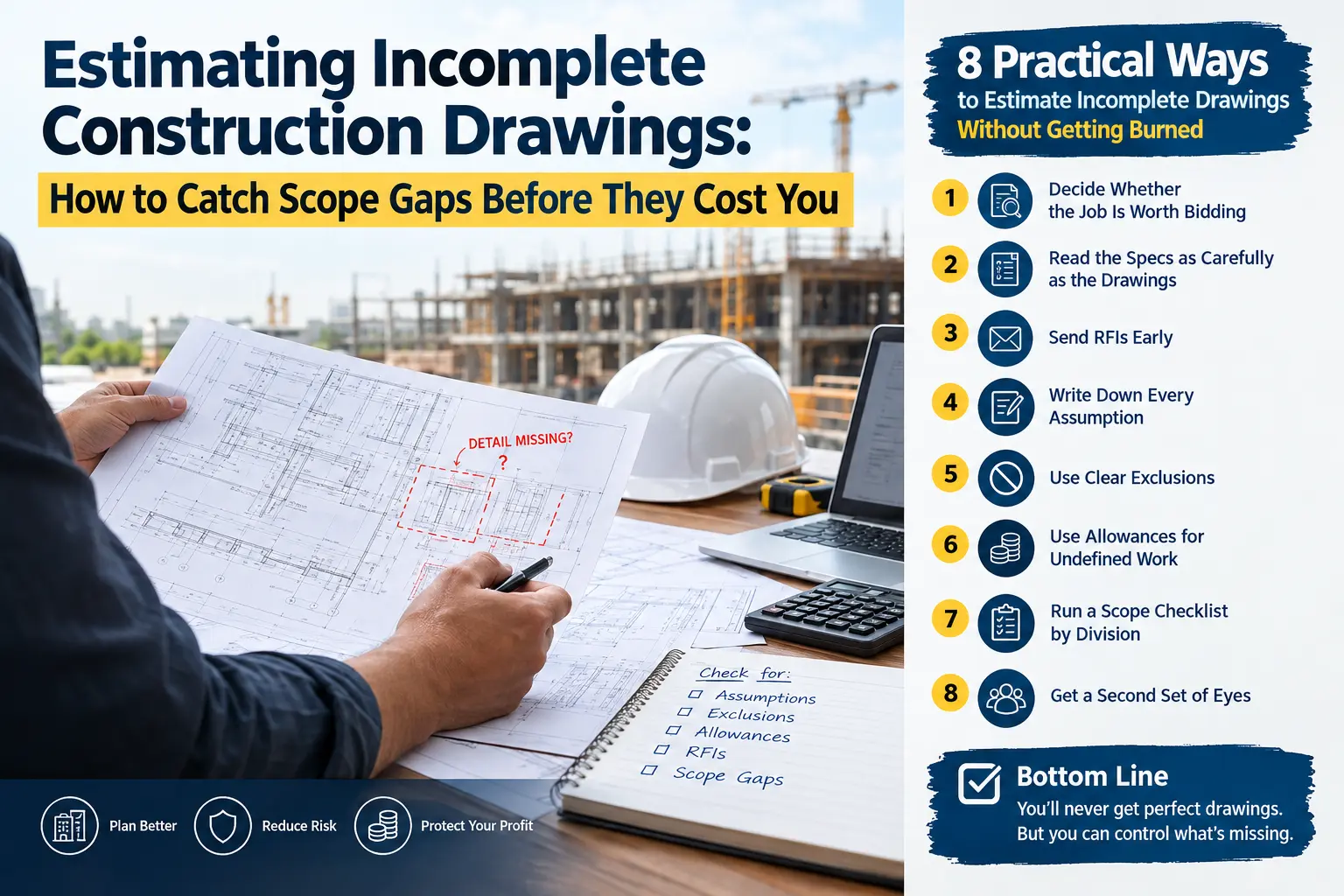 Estimating Incomplete Construction Drawings: How to Catch Scope Gaps Before They Cost You
